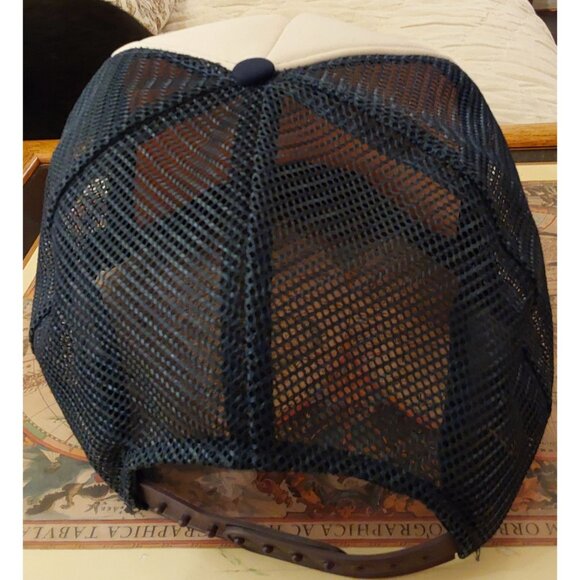 Vintage San Francisco Cable Car Graphic Trucker Hat Navy/White Adjustable Snapba - Picture 4 of 6